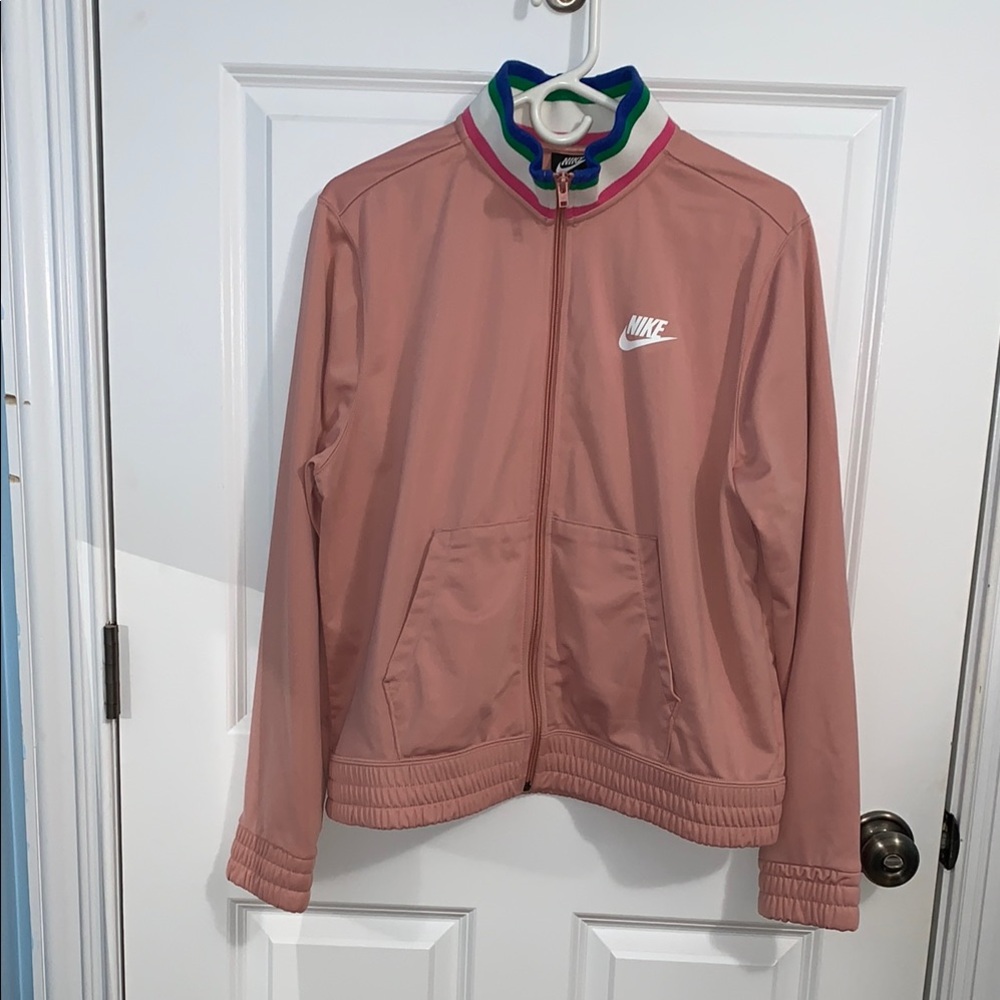 Nike L Dusty Rose Track Suit with Multicolor Retro Look